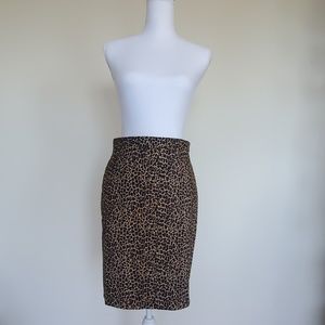 NWT J. Crew leopard print pencil skirt